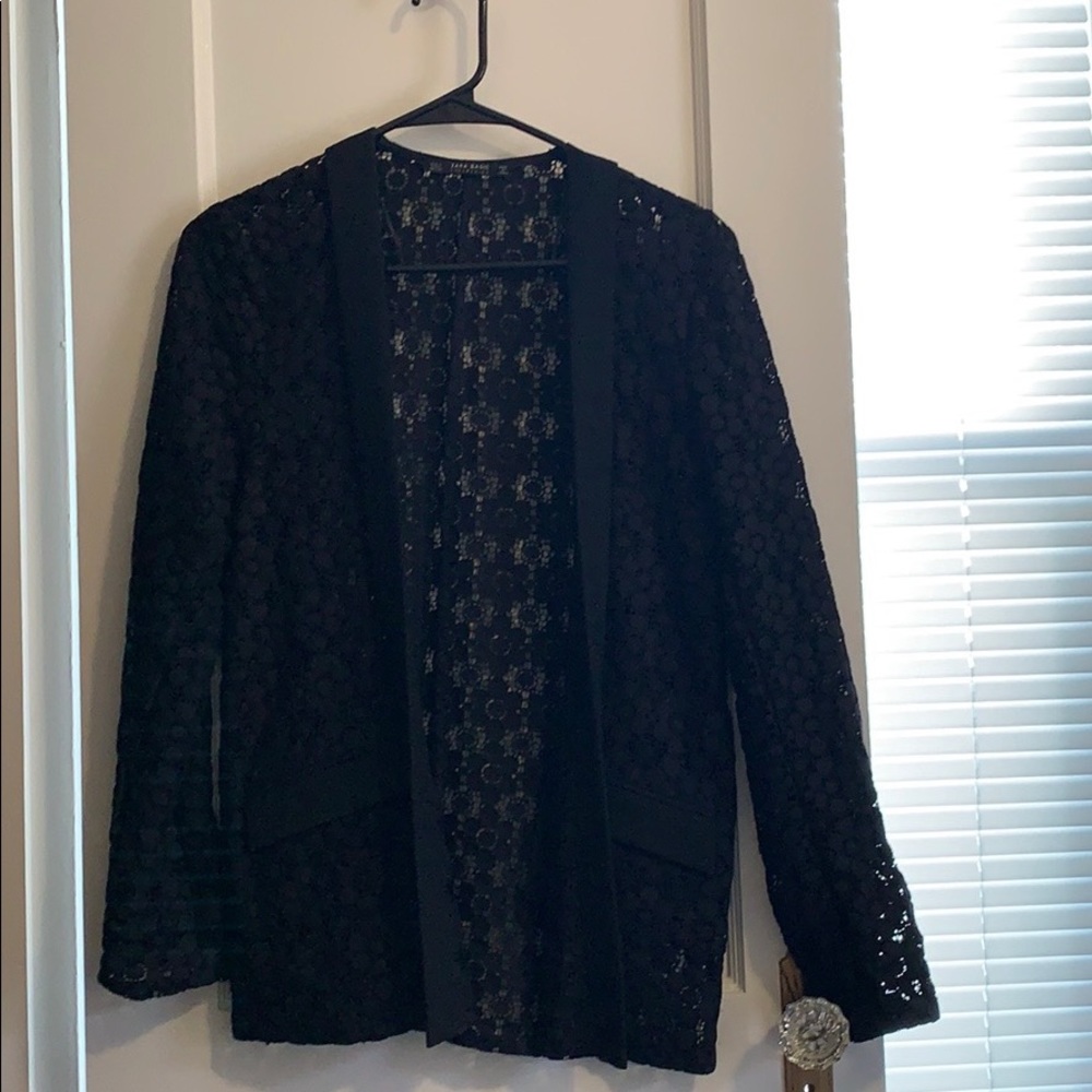 Zara classic lace blazer